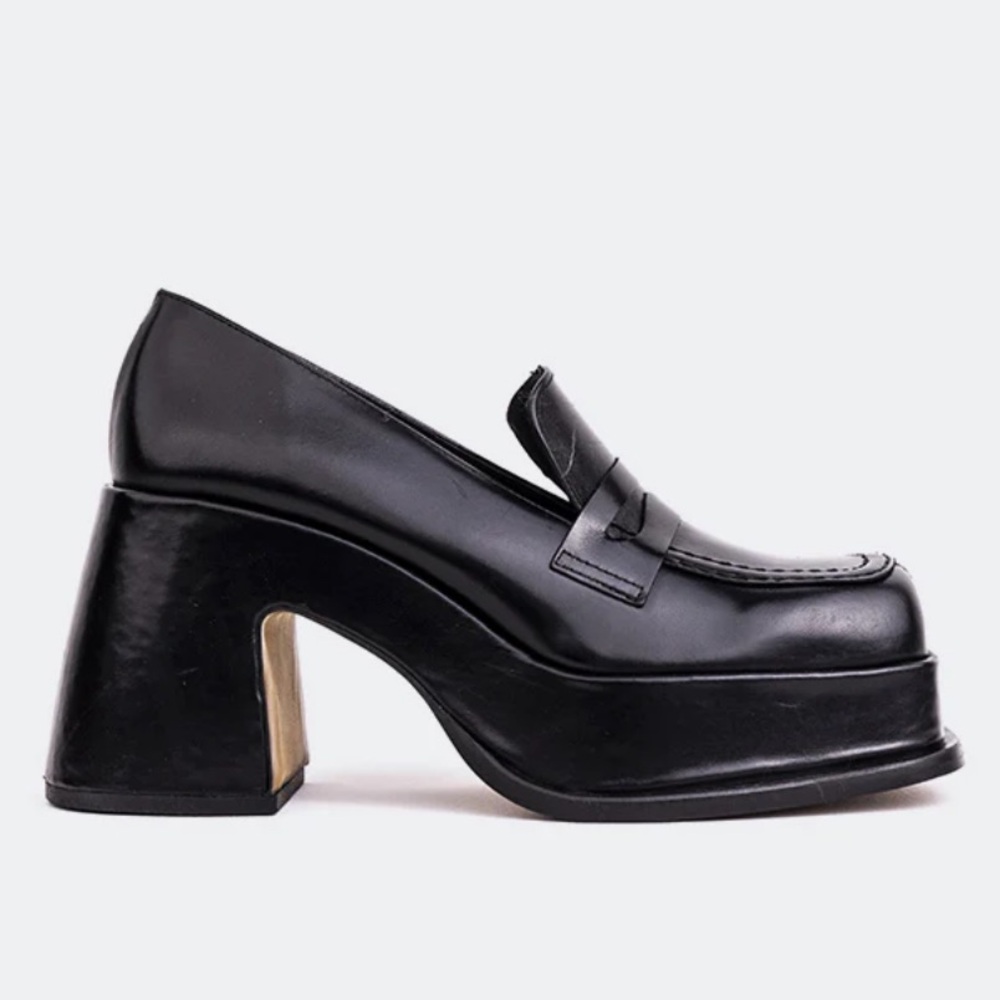 Black loafers